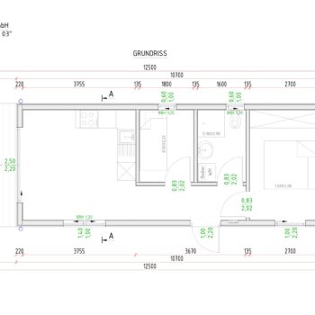 Grundriss Montano 03. 2 Schlafzimmer